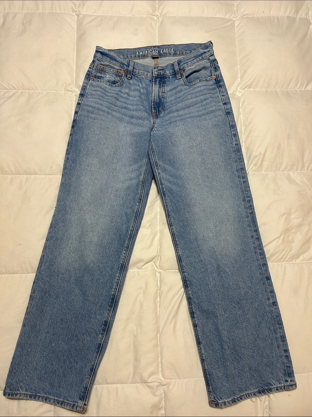 American Eagle Outfitters Light Wash Straight Leg Jeans